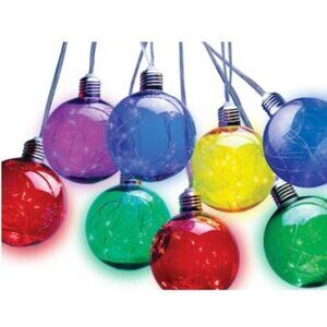 NEW GE Christmas Ornament Lights G100 9 Ct Multicolor LED 10.6 ft 135 LEDS Plug